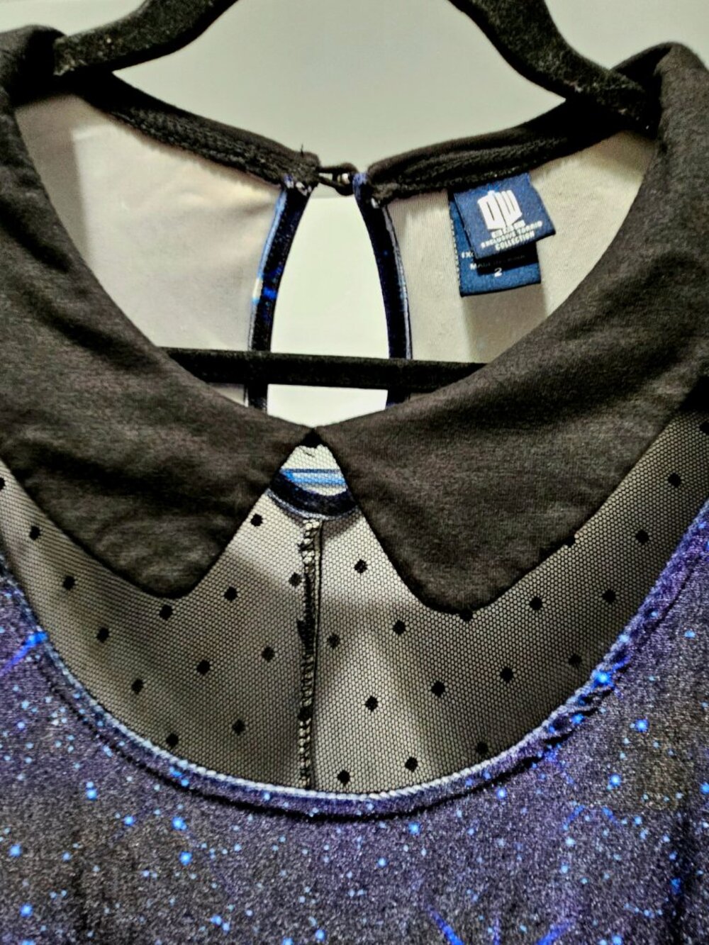 Torrid Doctor Who BBC Galaxy Blue TARDIS Velvet Dress Peter Pan Collar 2X - Picture 11 of 13